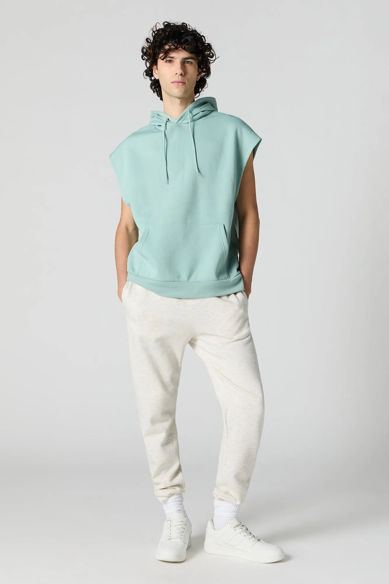 Sleeveless Fleece Hoodie sold by Charlotte Russe product image thumbnail 3