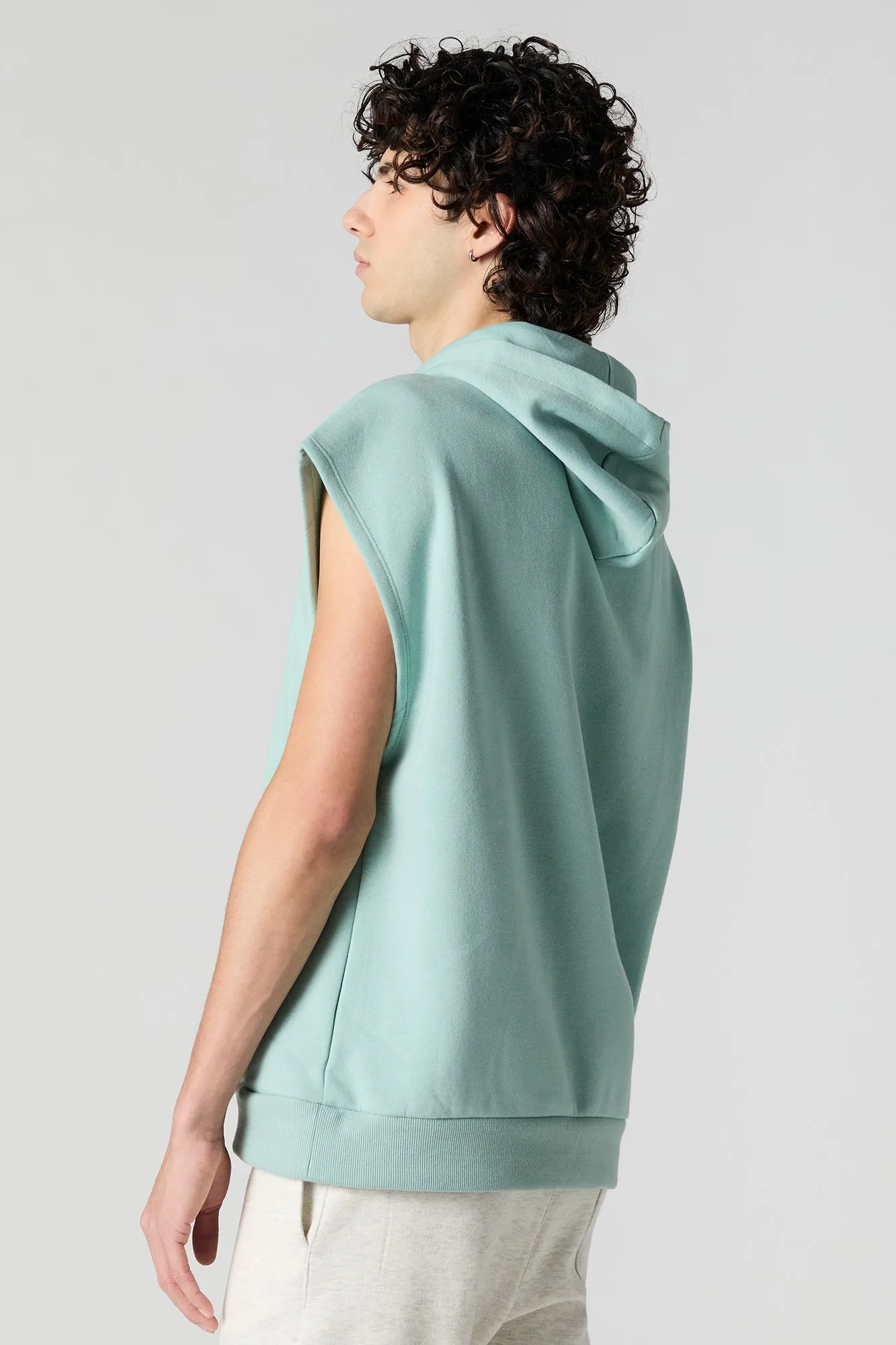 Sleeveless Fleece Hoodie sold by Charlotte Russe product image thumbnail 2