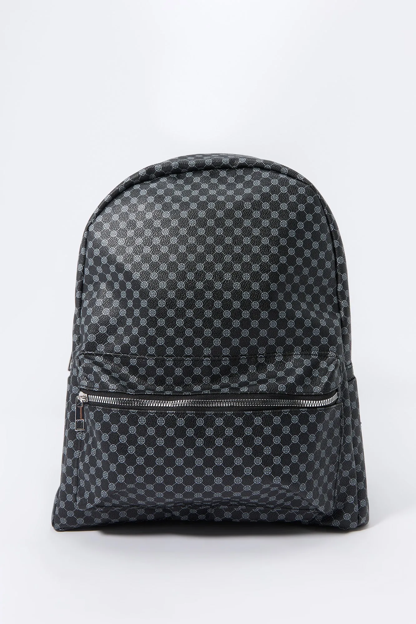 Faux Leather Status Print Backpack sold by Charlotte Russe