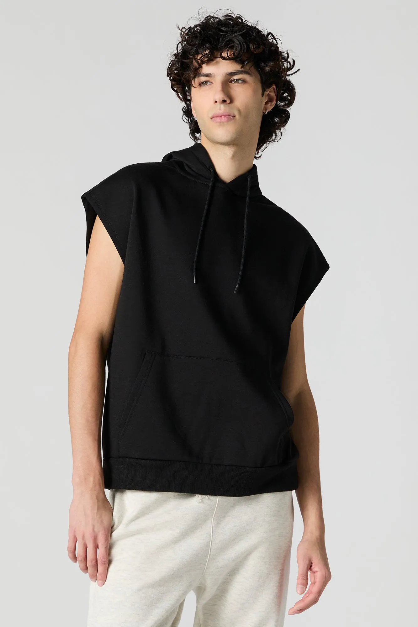 Sleeveless Fleece Hoodie sold by Charlotte Russe product image thumbnail 5