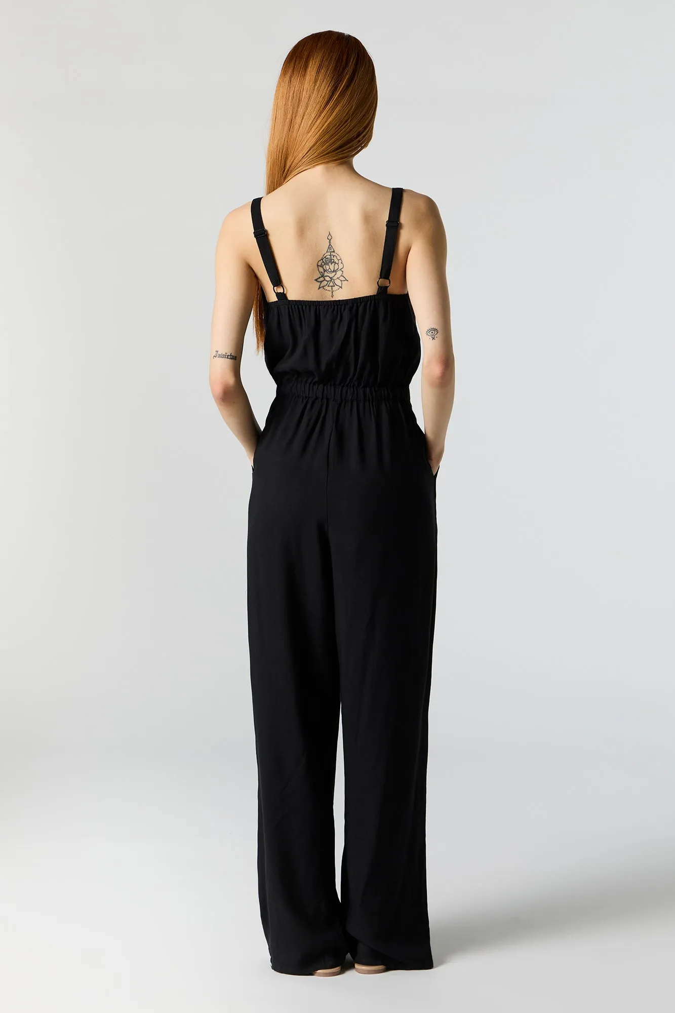 Button Front Sleeveless Jumpsuit sold by Charlotte Russe product image thumbnail 2