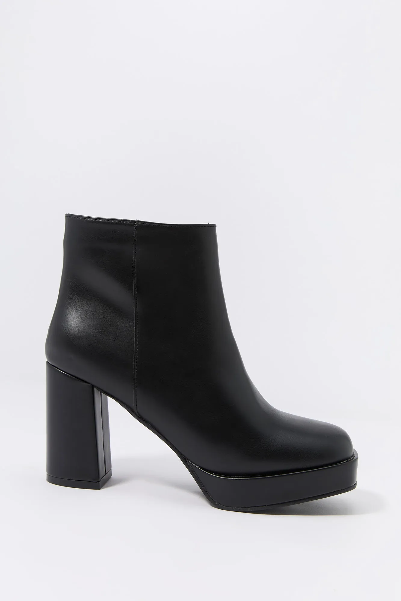 Faux Leather Platform Heeled Boot sold by Charlotte Russe product image thumbnail 5