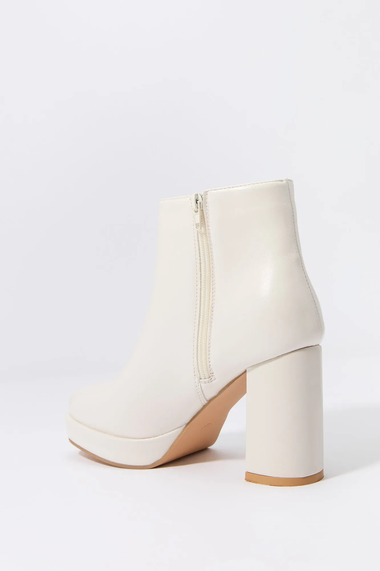 Faux Leather Platform Heeled Boot sold by Charlotte Russe product image thumbnail 3