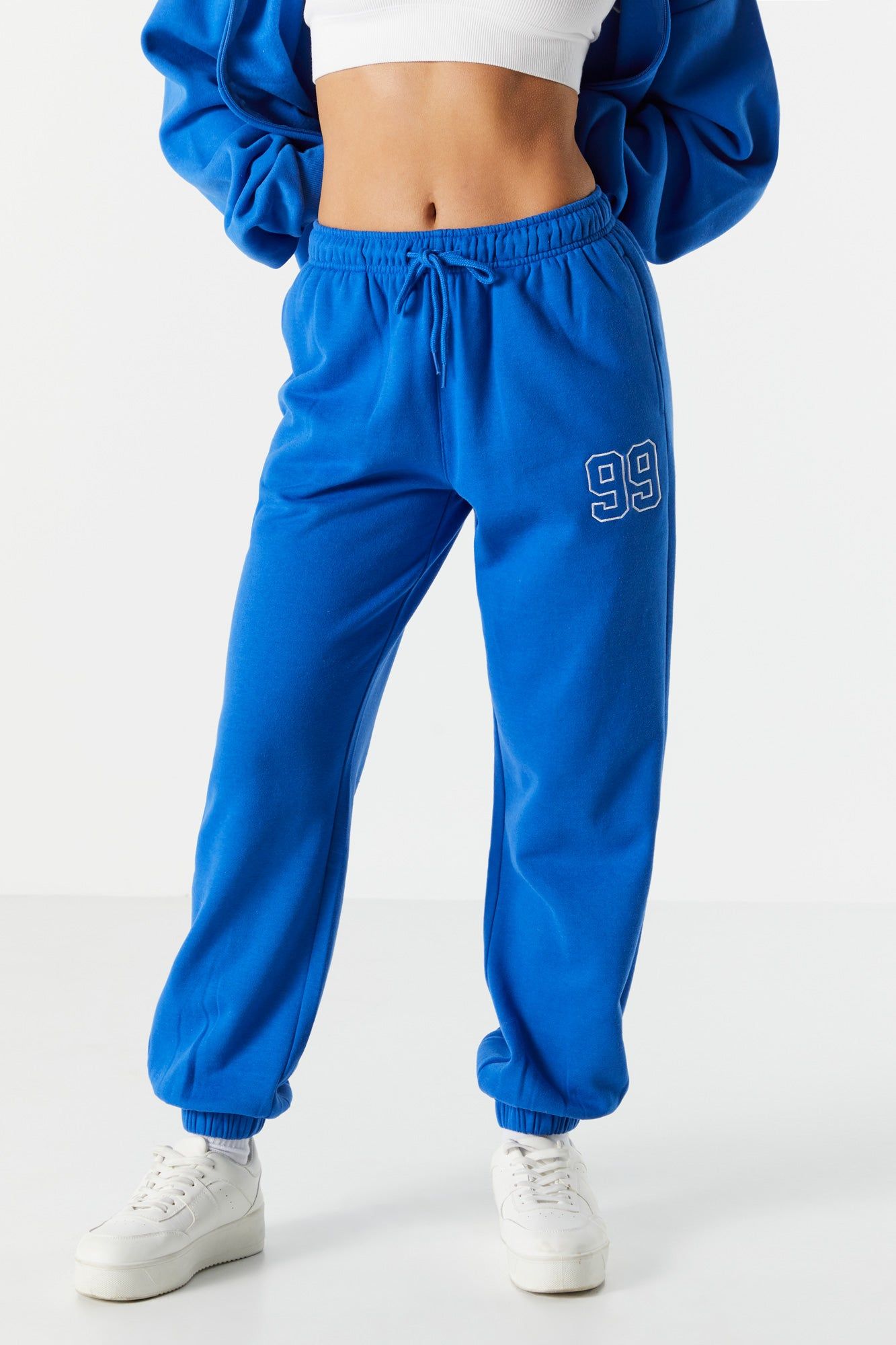 99 Embroidered Fleece Everyday Jogger sold by Charlotte Russe product image thumbnail 2