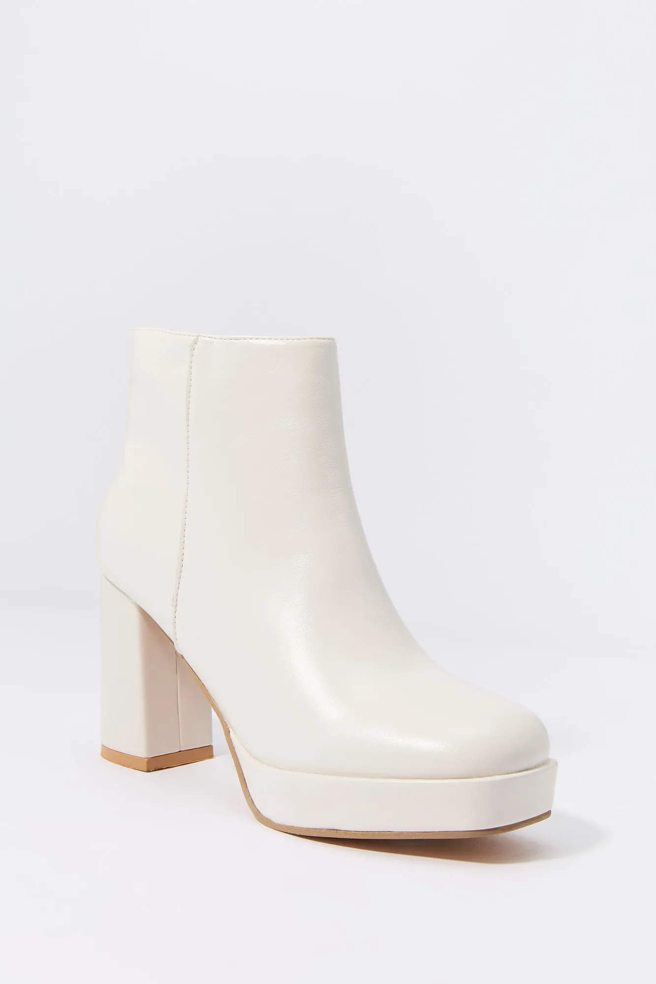 Faux Leather Platform Heeled Boot sold by Charlotte Russe product image thumbnail 2