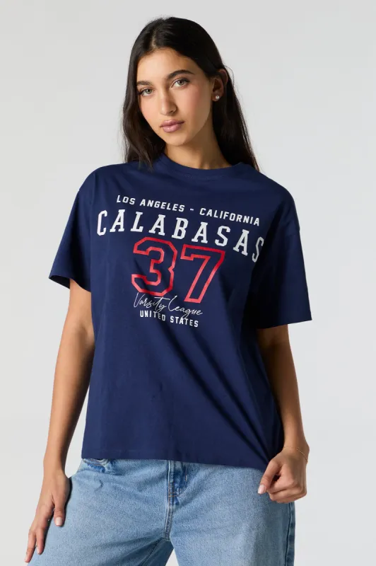 Calabasas Graphic Boyfriend T-Shirt sold by Charlotte Russe