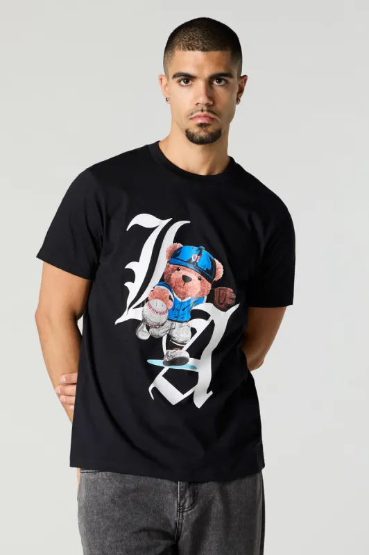 LA Teddy Graphic T-Shirt sold by Charlotte Russe