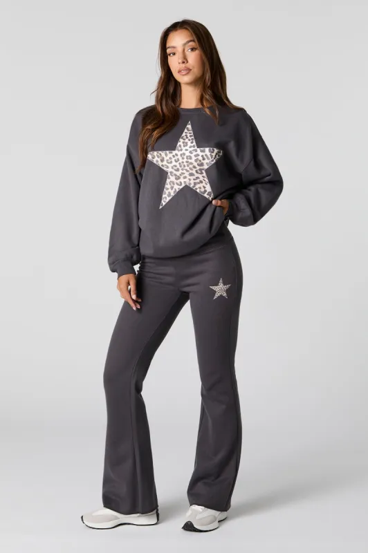 Graphic Flare Fleece Sweatpant sold by Charlotte Russe