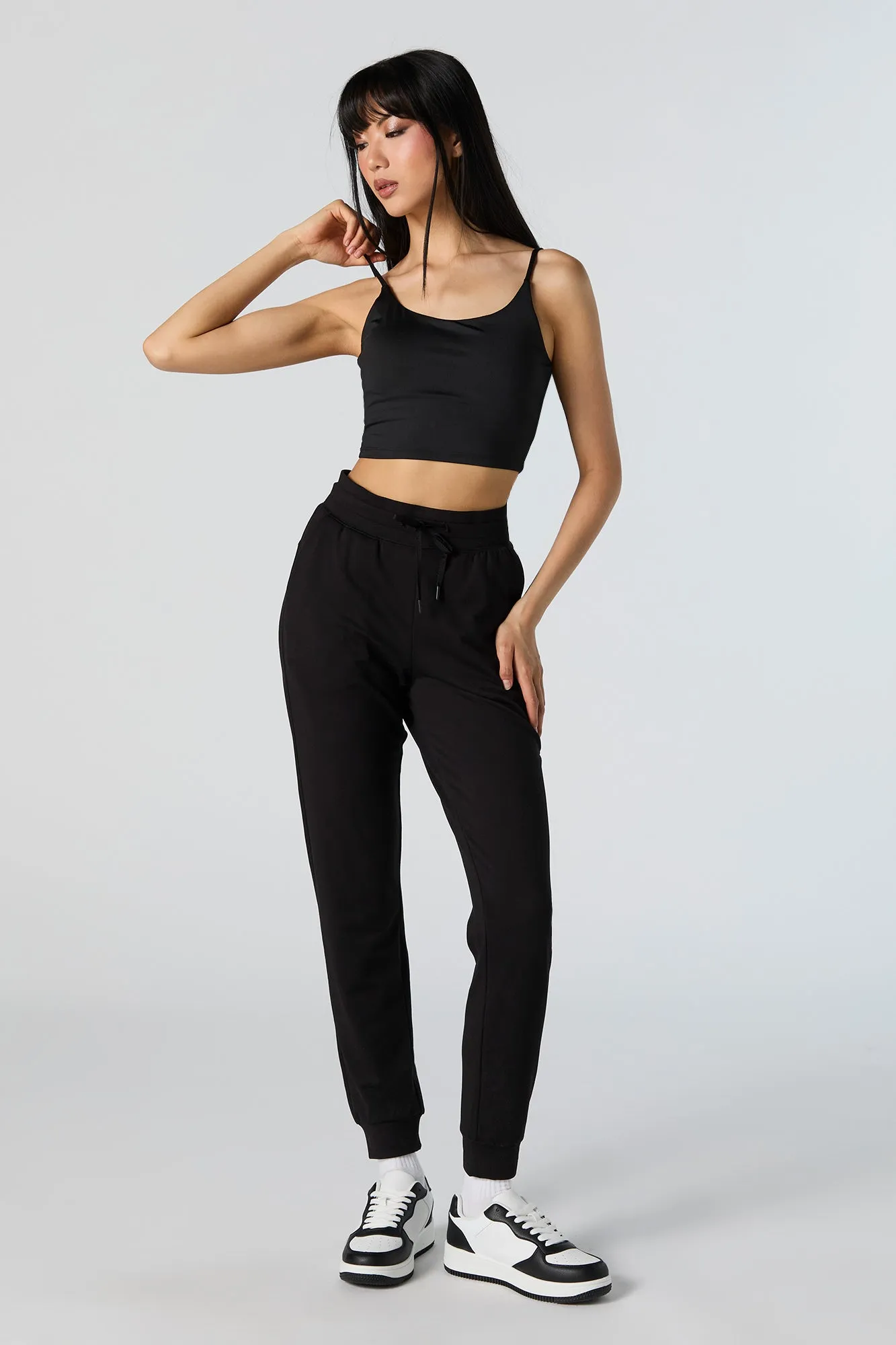 Active Soft Fleece Drawstring Jogger sold by Charlotte Russe product image thumbnail 4