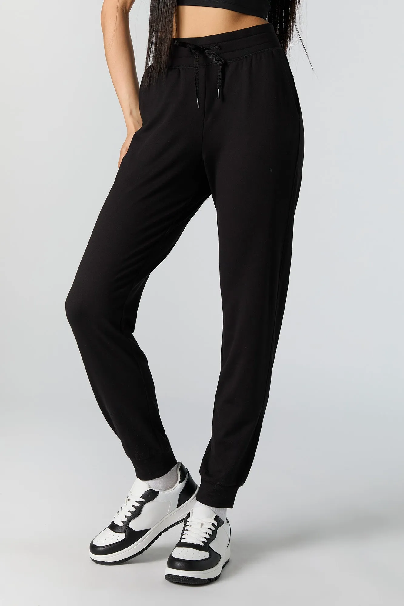 Active Soft Fleece Drawstring Jogger sold by Charlotte Russe product image thumbnail 5