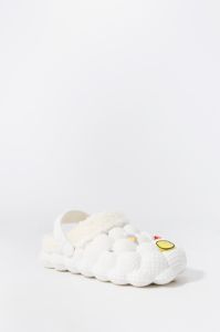 Faux Fur Lined Bubble Slide with Charms sold by Charlotte Russe