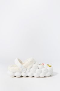 Faux Fur Lined Bubble Slide with Charms sold by Charlotte Russe