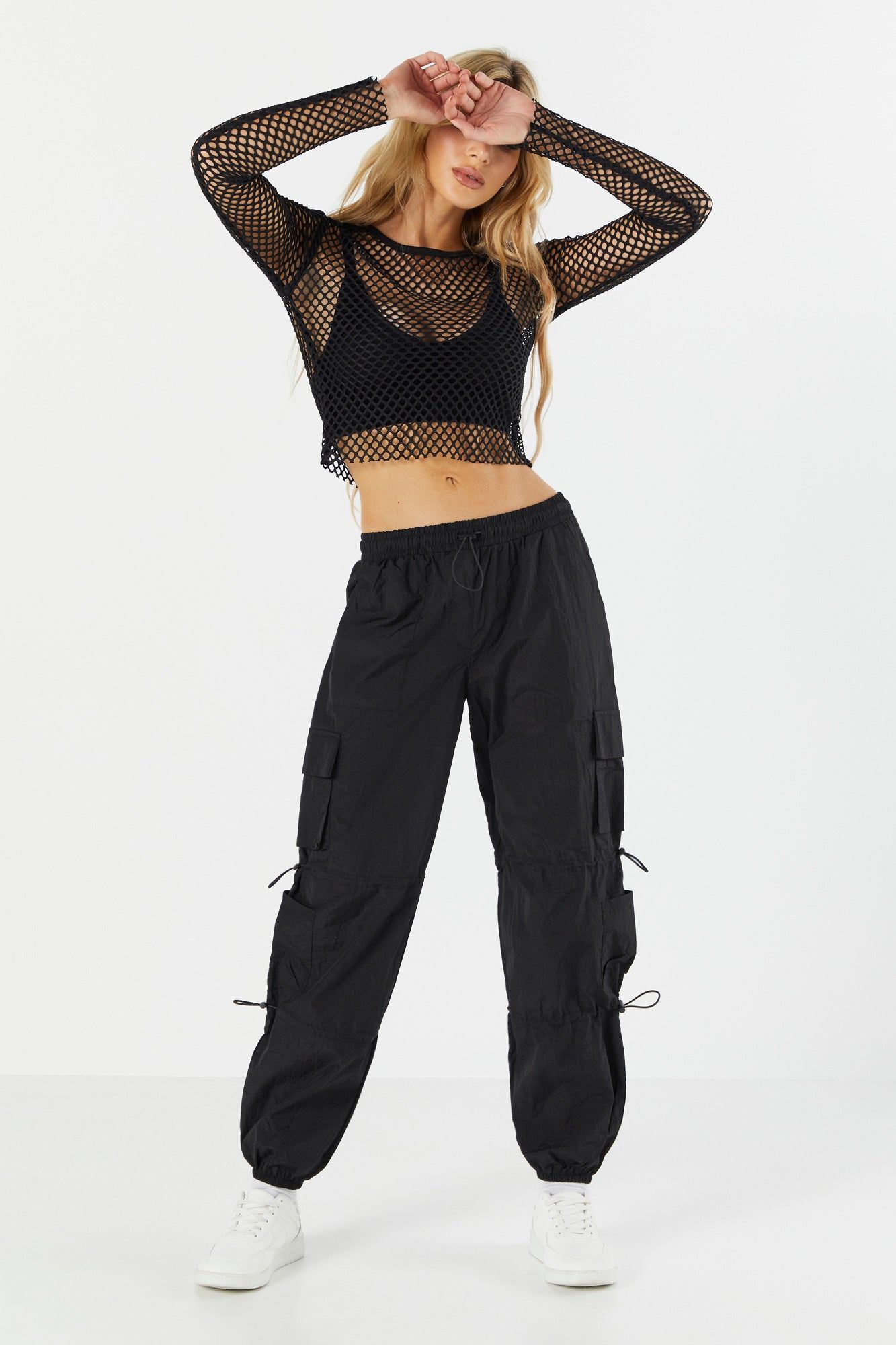 Nylon Cargo Pant sold by Charlotte Russe