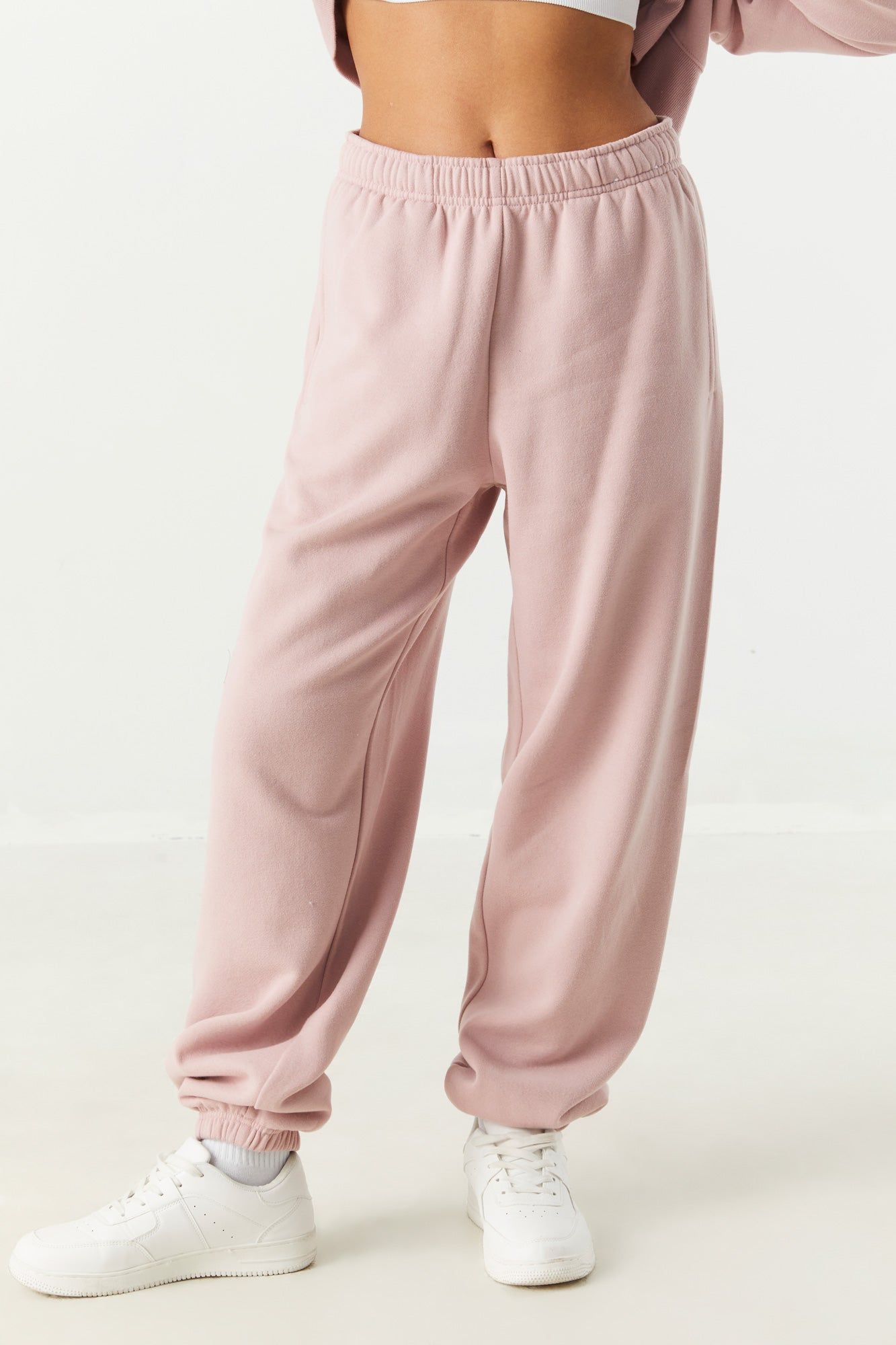 Coloured Fleece Boyfriend Jogger sold by Charlotte Russe product image thumbnail 5