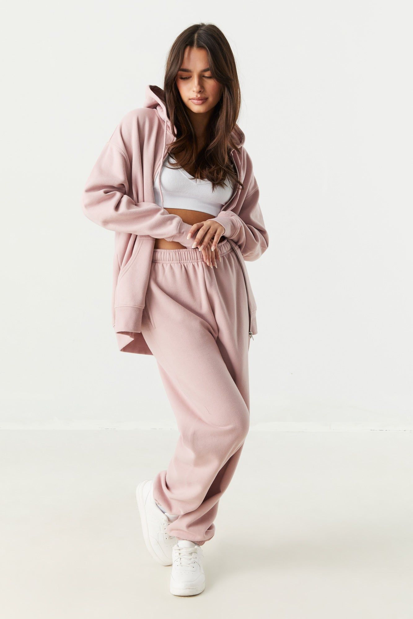 Coloured Fleece Boyfriend Jogger sold by Charlotte Russe product image thumbnail 4