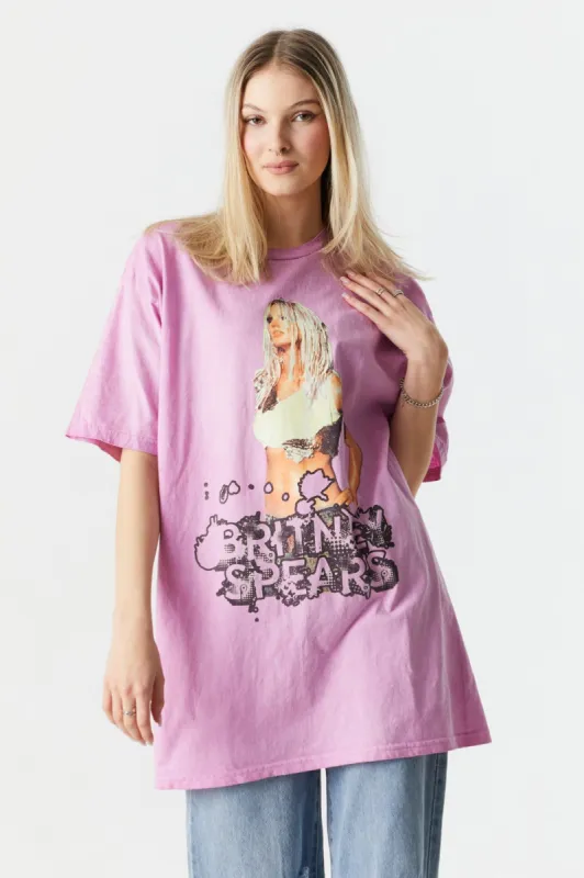 Y2K Brittany Spears Graphic Boyfriend T-Shirt sold by Charlotte Russe