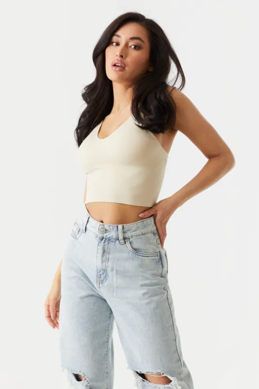 Seamless Padded Cropped Bustier Cami sold by Charlotte Russe