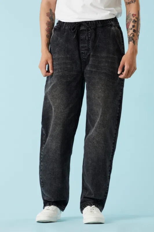Black Wash Loose Leg Jogger sold by Charlotte Russe