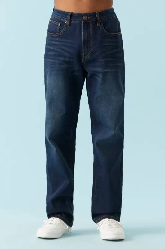 Dark Wash Relaxed Loose Leg Jean sold by Charlotte Russe