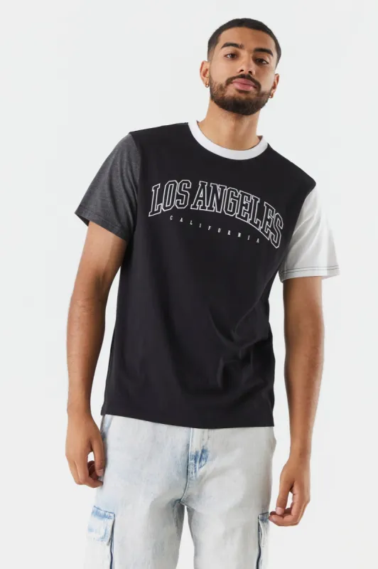 Contrast Sleeve Los Angeles Graphic T-Shirt sold by Charlotte Russe
