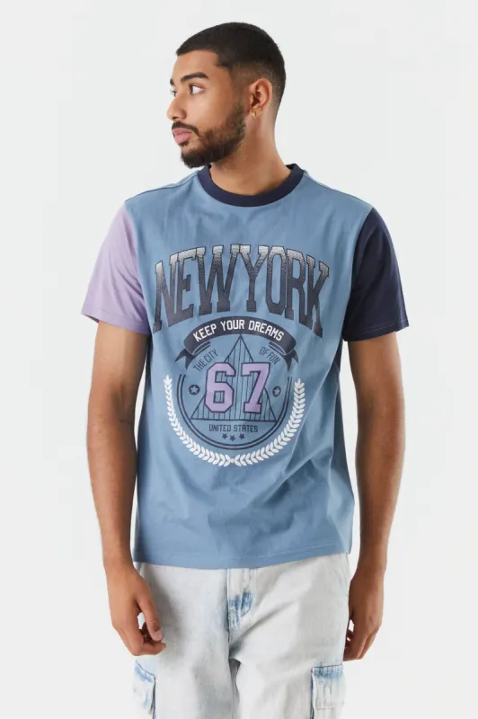 Contrast Sleeve New York Graphic T-Shirt sold by Charlotte Russe