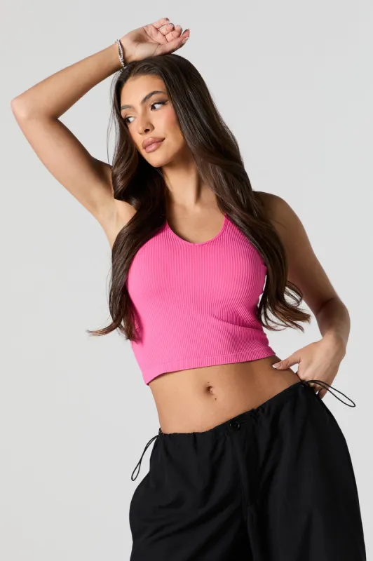 Seamless Ribbed Cropped Tank sold by Charlotte Russe