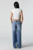 Low Rise Ripped Wide Leg Skater Jean sold by Charlotte Russe