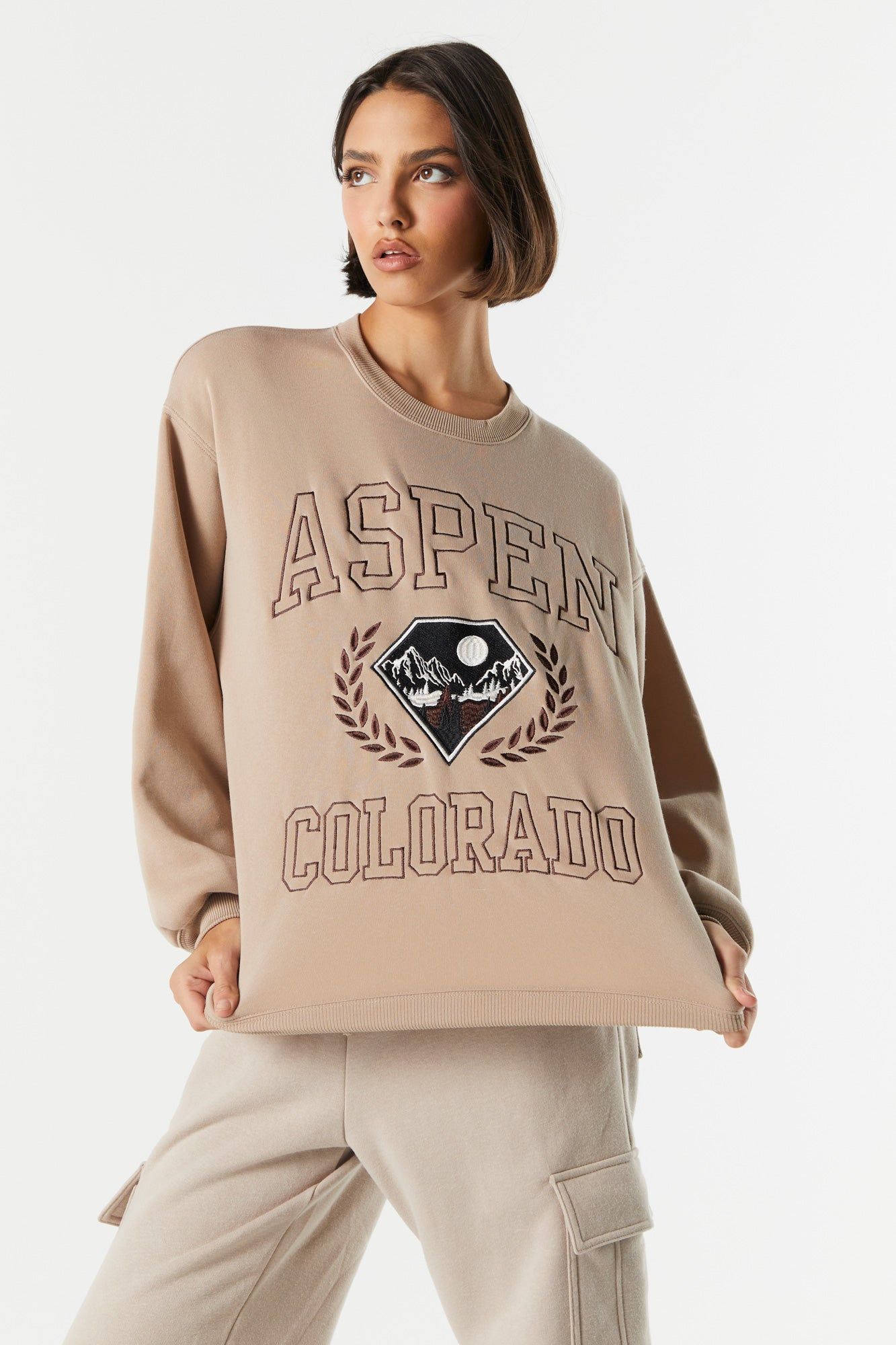 Fleece Colorado Graphic Sweatshirt sold by Charlotte Russe