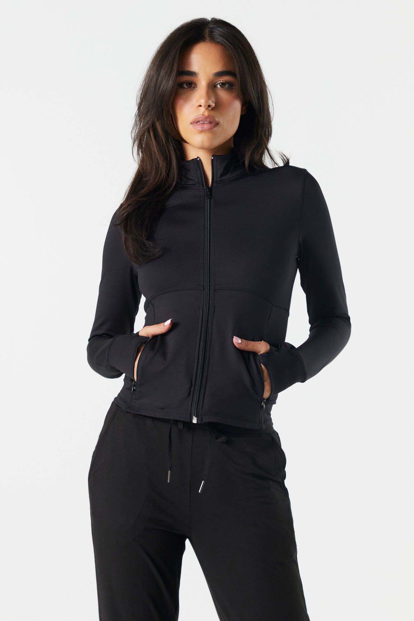 Active Zip-Up Jacket sold by Charlotte Russe