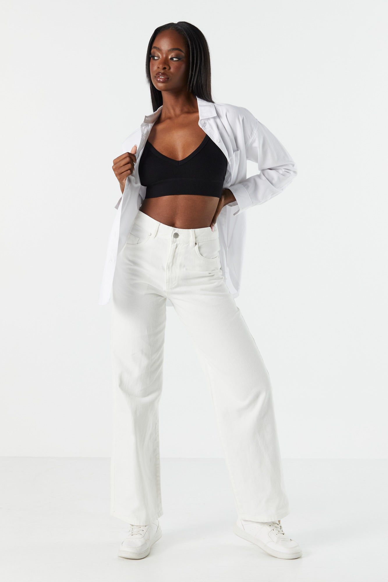 Ribbed V-Neck Bralette sold by Charlotte Russe product image thumbnail 3