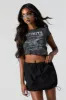 Nylon Mini Cargo Parachute Skirt sold by Charlotte Russe