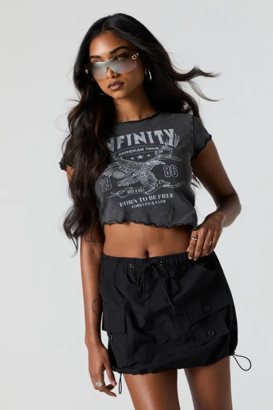 Nylon Mini Cargo Parachute Skirt sold by Charlotte Russe