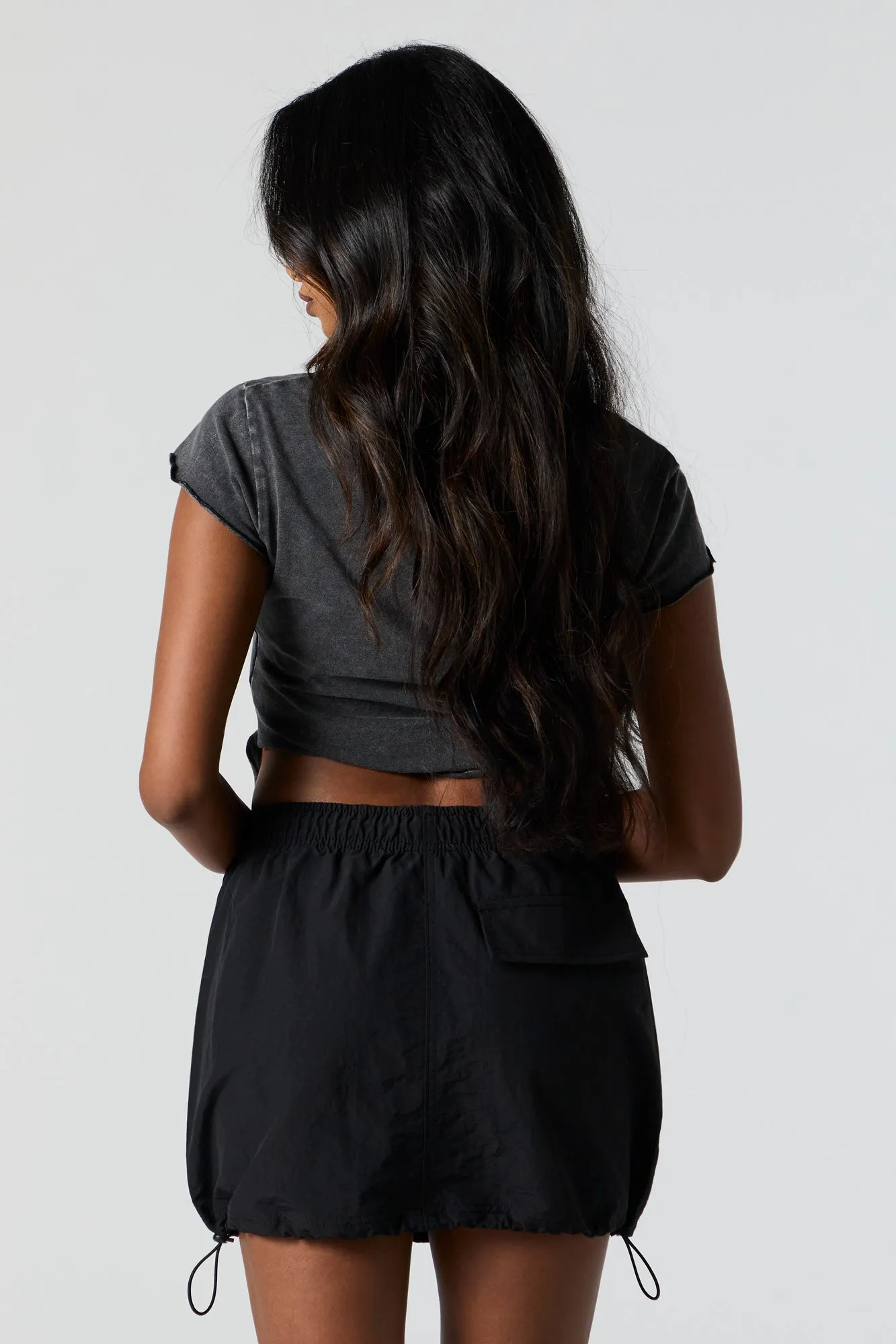 Nylon Mini Cargo Parachute Skirt sold by Charlotte Russe product image thumbnail 2