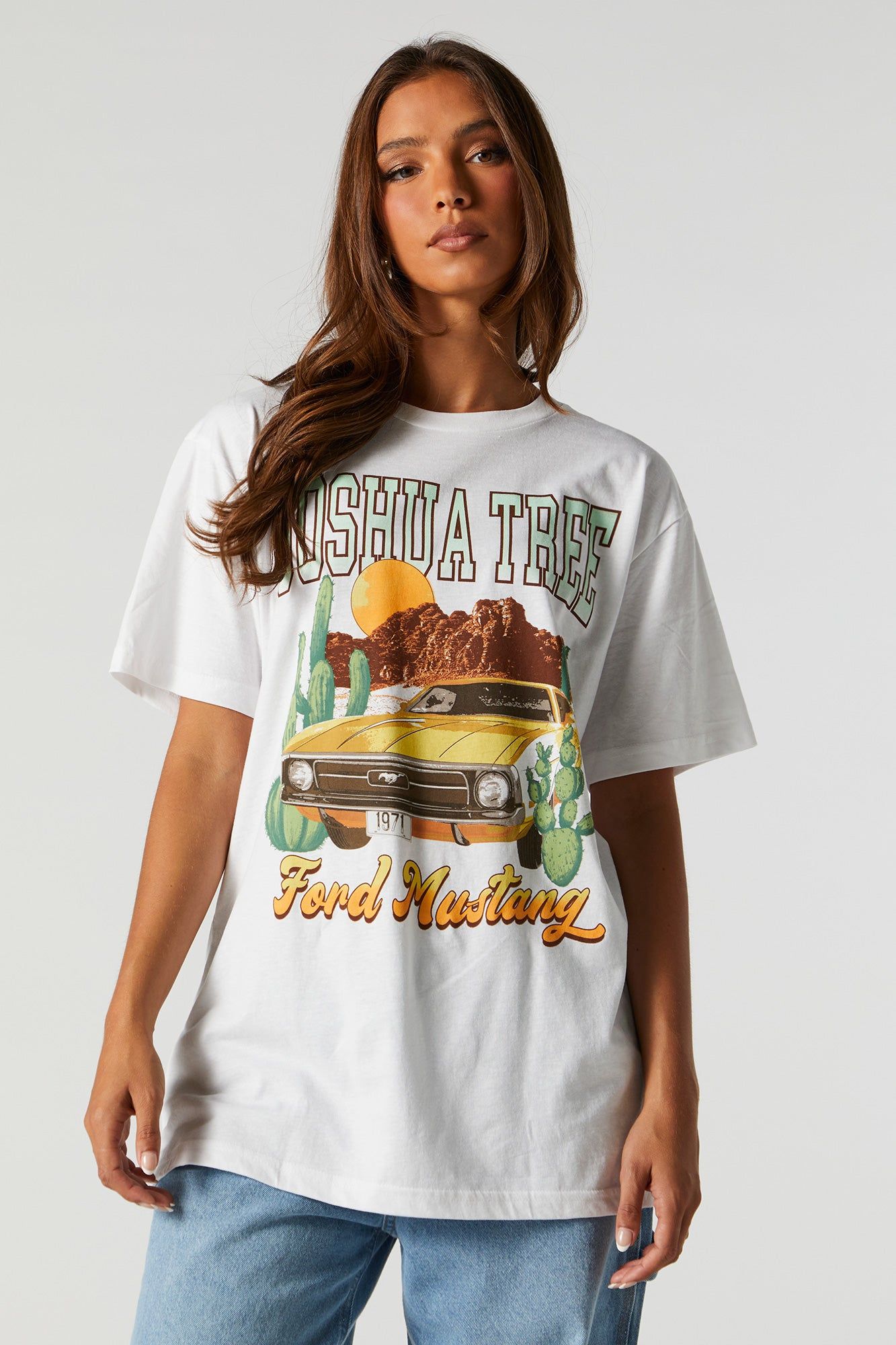 Ford Mustang Graphic Boyfriend T-Shirt sold by Charlotte Russe