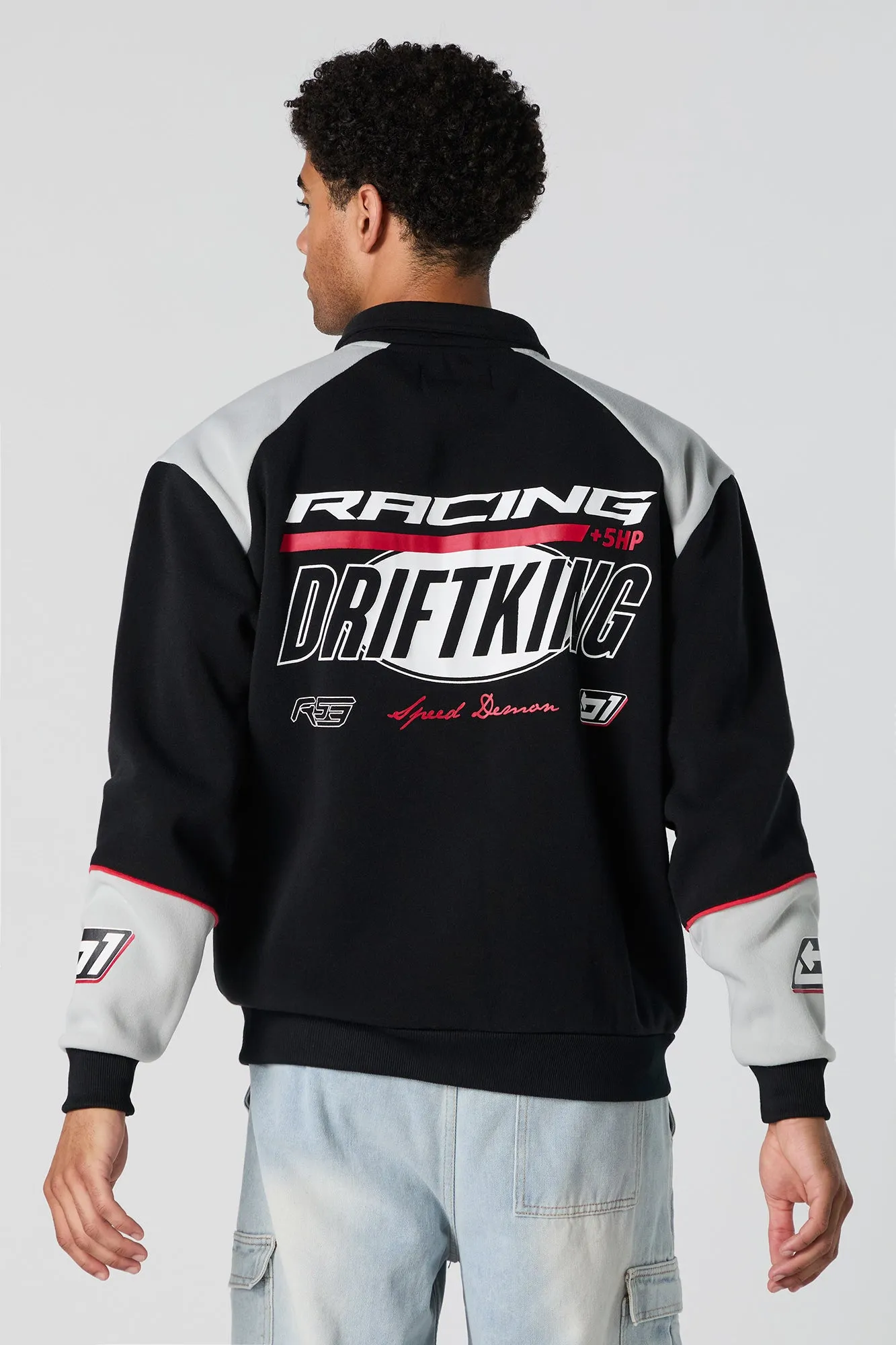 Racing Drift King Fleece Jacket sold by Charlotte Russe product image thumbnail 2