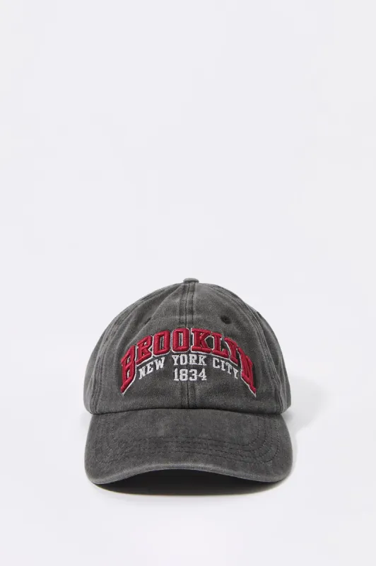 Brooklyn Embroidered Washed Baseball Hat sold by Charlotte Russe