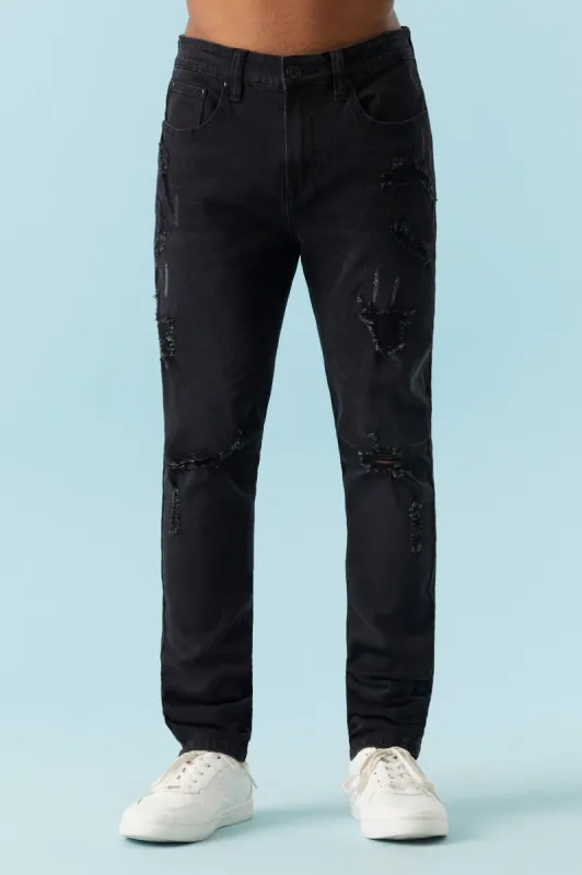 Distressed Black Wash Skinny Jean sold by Charlotte Russe