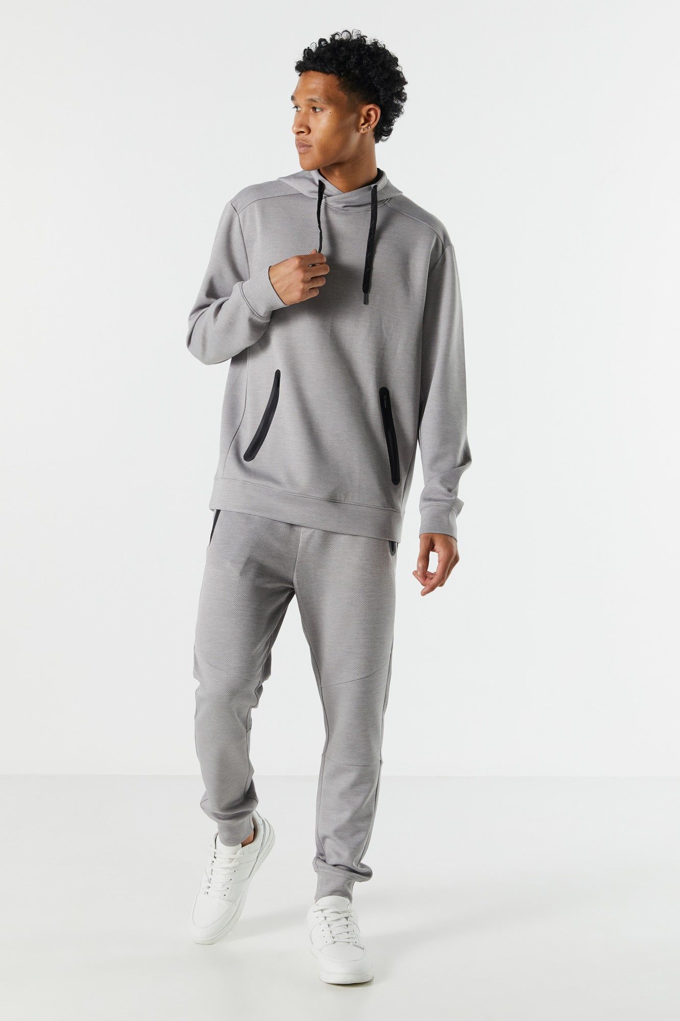 Mesh Zip Pocket Fleece Jogger sold by Charlotte Russe product image thumbnail 5