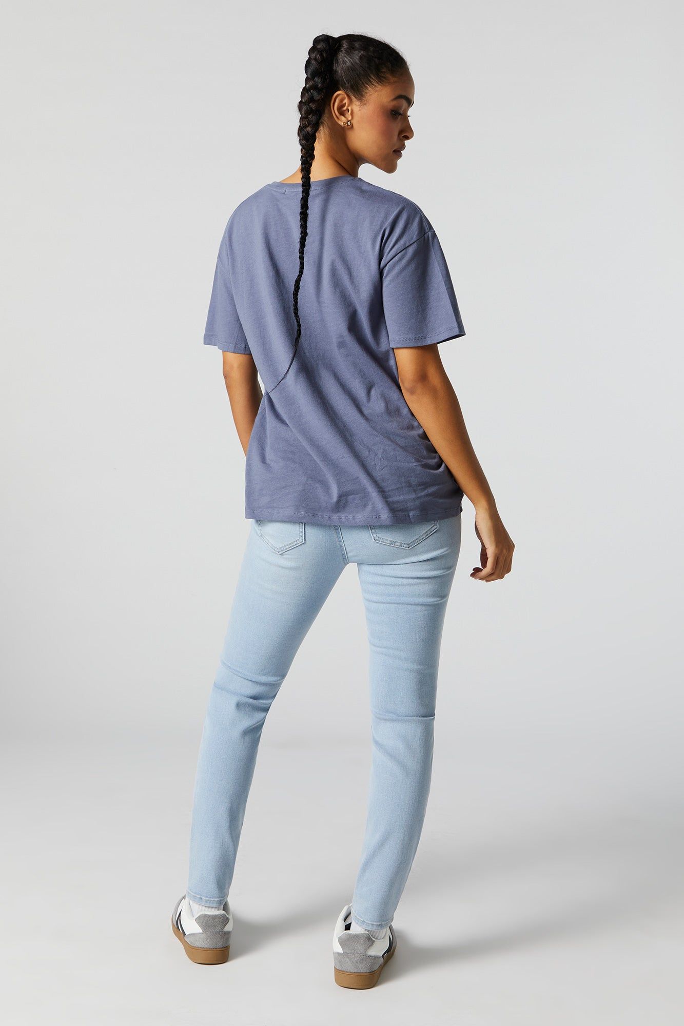 Rio Light Wash Mid Rise Push Up Jean sold by Charlotte Russe product image thumbnail 3