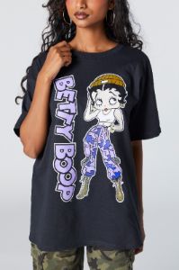 Betty Boop Graphic Boyfriend T-Shirt sold by Charlotte Russe