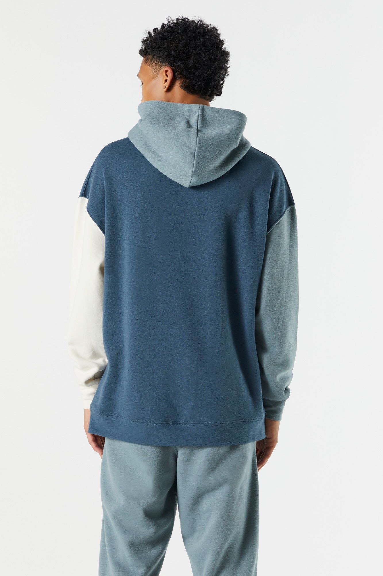 Essential Embossed Colourblock Fleece Hoodie sold by Charlotte Russe product image thumbnail 5