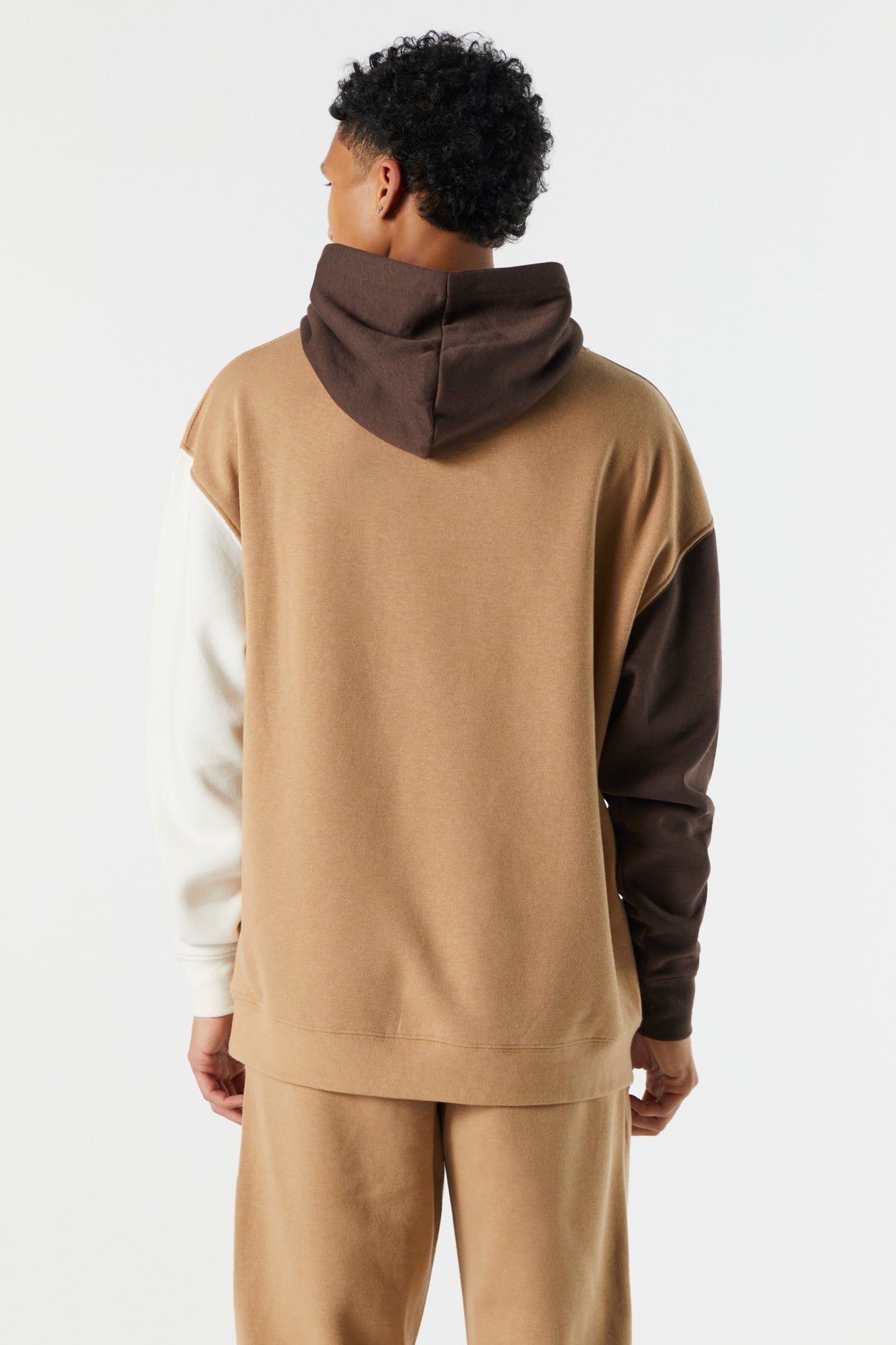 Essential Embossed Colourblock Fleece Hoodie sold by Charlotte Russe product image thumbnail 2