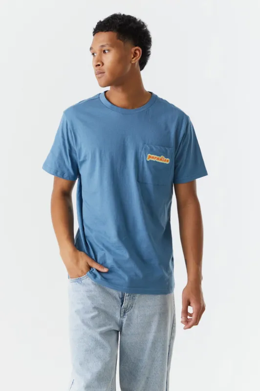 Embroidered Paradise Pocket T-Shirt sold by Charlotte Russe