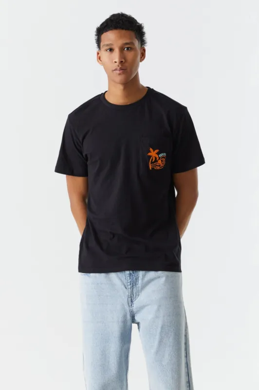 Embroidered Endless Pocket T-Shirt sold by Charlotte Russe