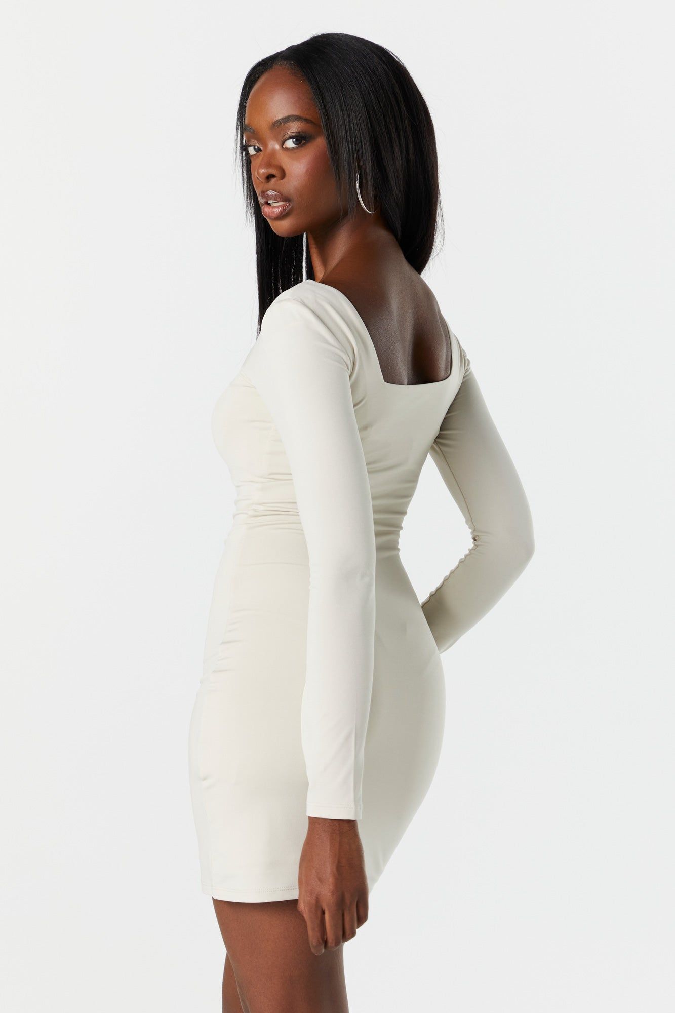 Contour Long Sleeve Mini Dress sold by Charlotte Russe product image thumbnail 3