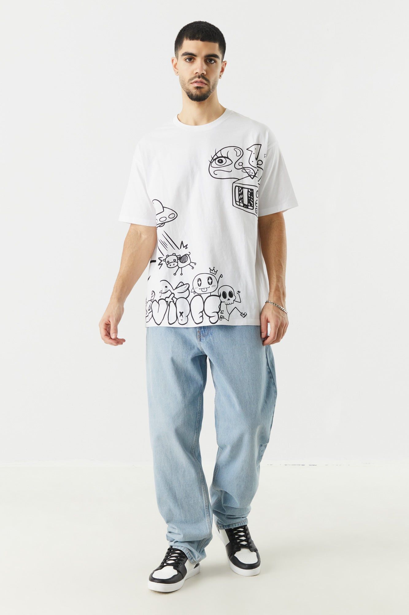 Doodle Graphic Relaxed T-Shirt sold by Charlotte Russe product image thumbnail 3