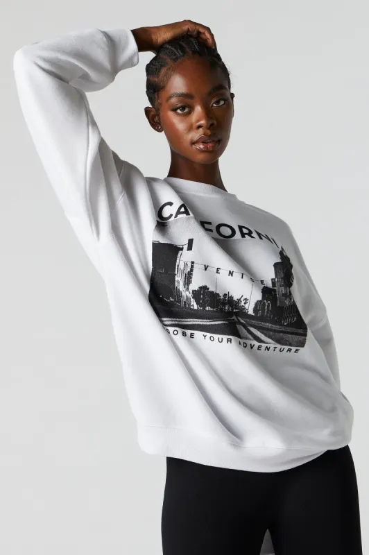 California Graphic Fleece Sweatshirt sold by Charlotte Russe
