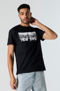 New York Skyline Graphic T-Shirt sold by Charlotte Russe