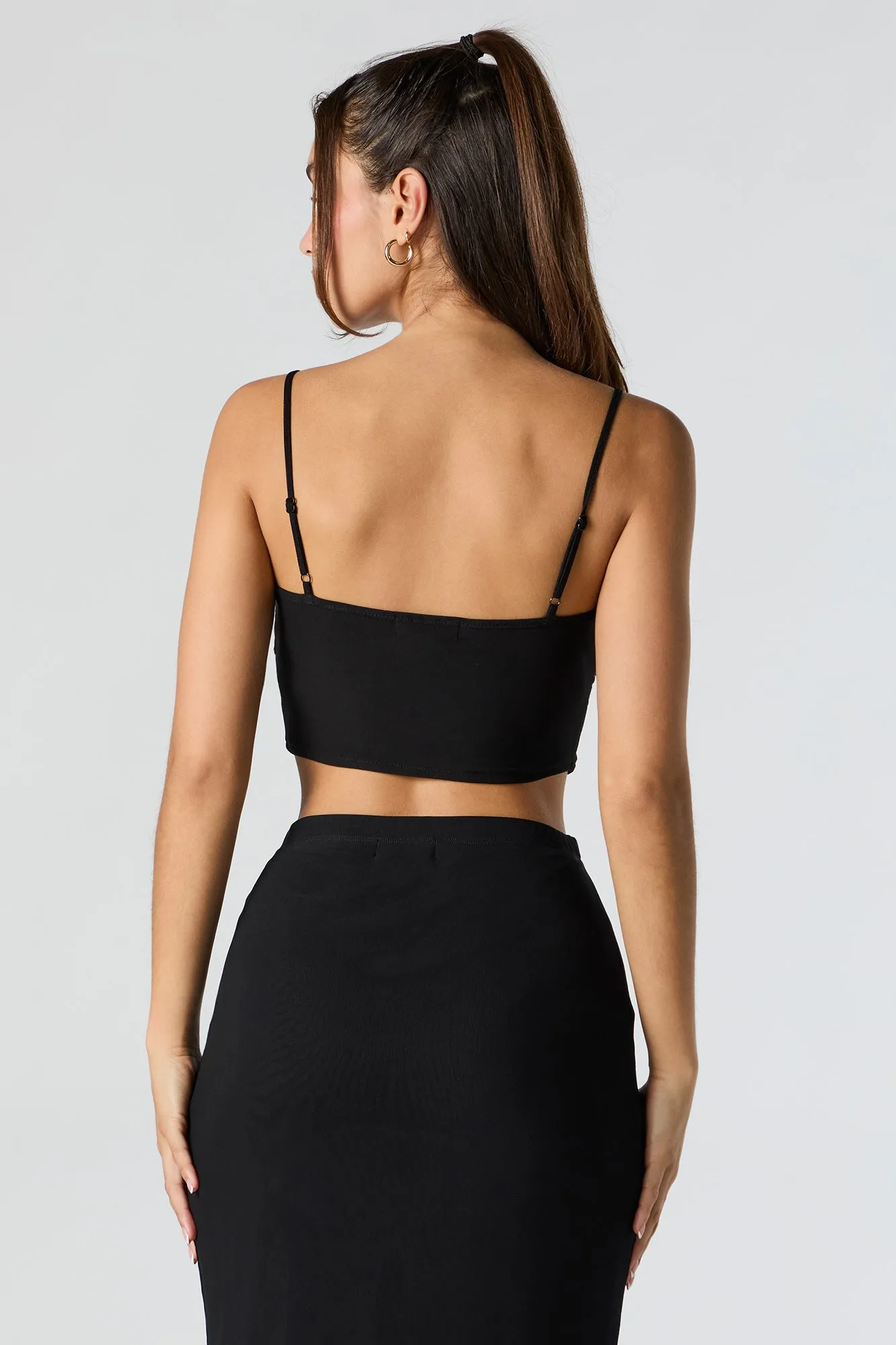 Mesh Corset Crop Top sold by Charlotte Russe product image thumbnail 2