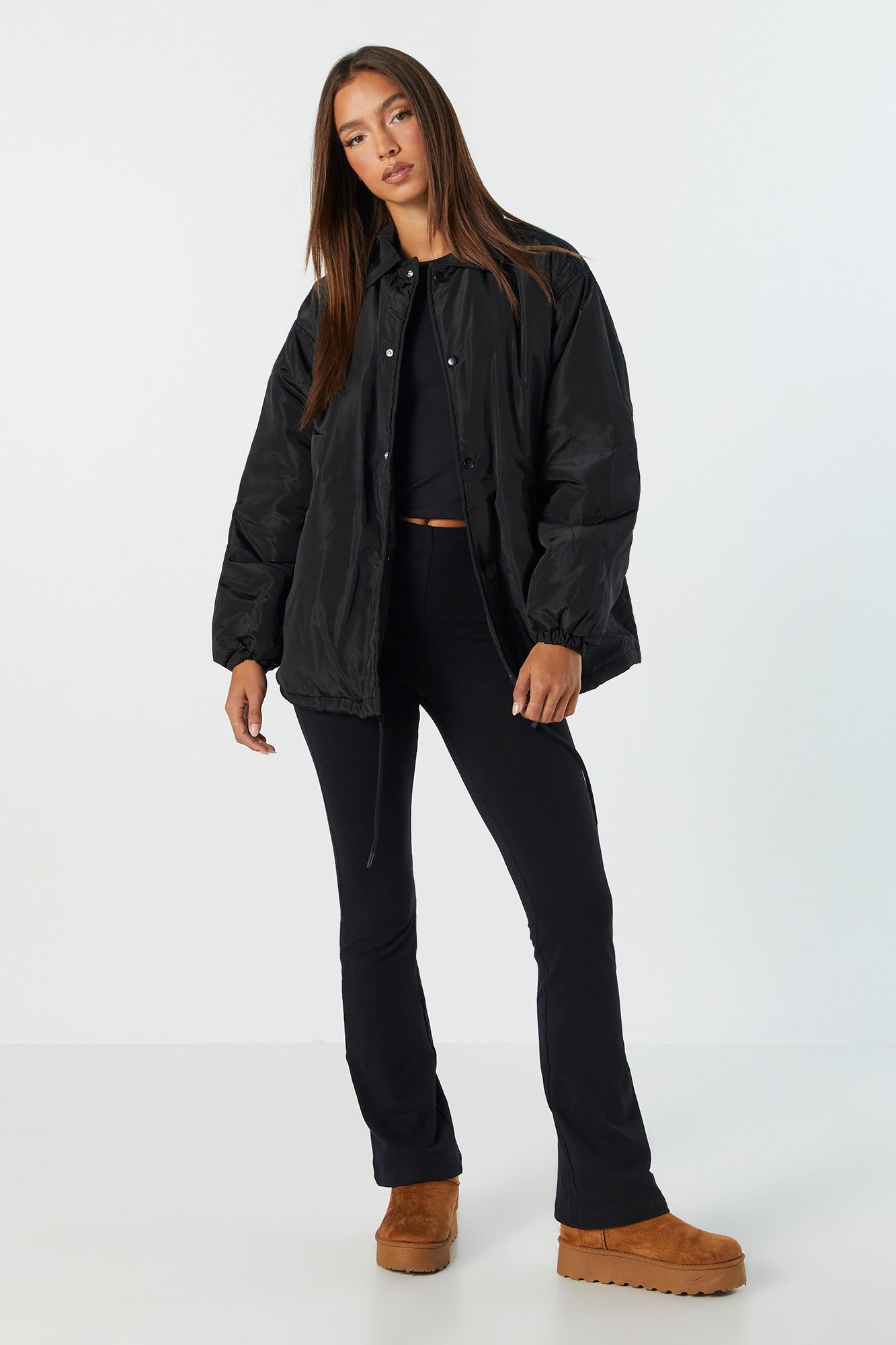 Oversized Nylon Jacket sold by Charlotte Russe product image thumbnail 4